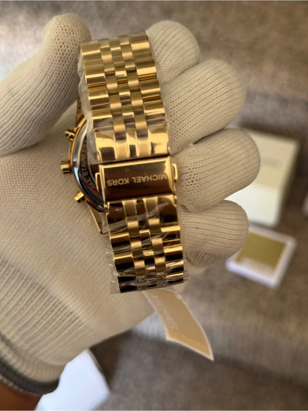 Michael Kors Gold-Tone mens Chronograph Bracelet Watch